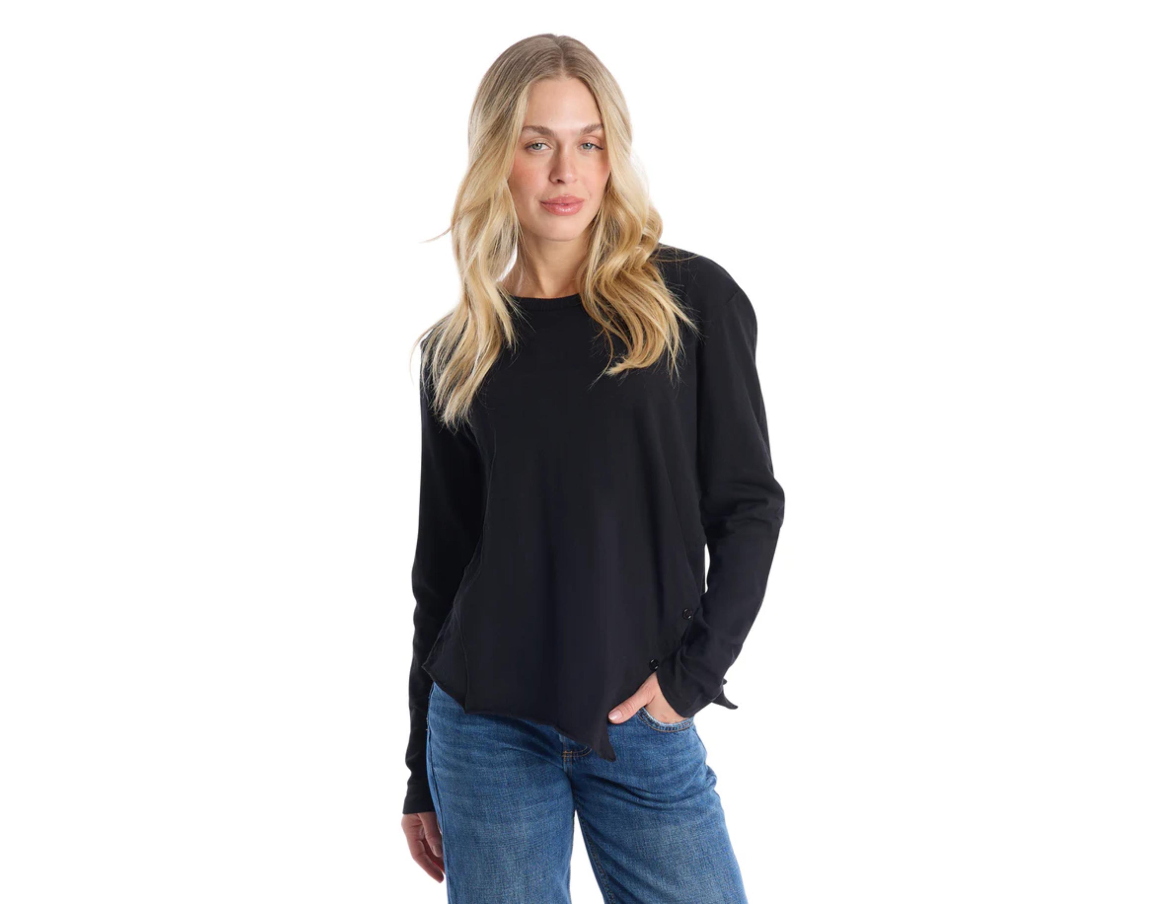 Wilt Clothing Women's Long Sleeve with Asymmetrical Hem Tee