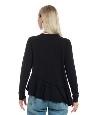Women's Raglan Long Sleeve Asymmetric Peplum