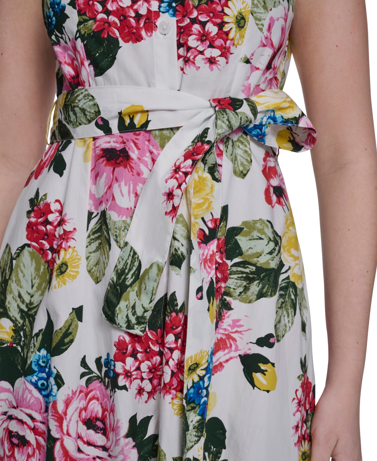 Calvin Klein Women's Floral A-Line Midi Dress