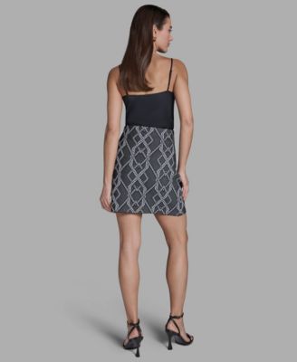 Women's Printed Knit Pull-On Mini Skirt