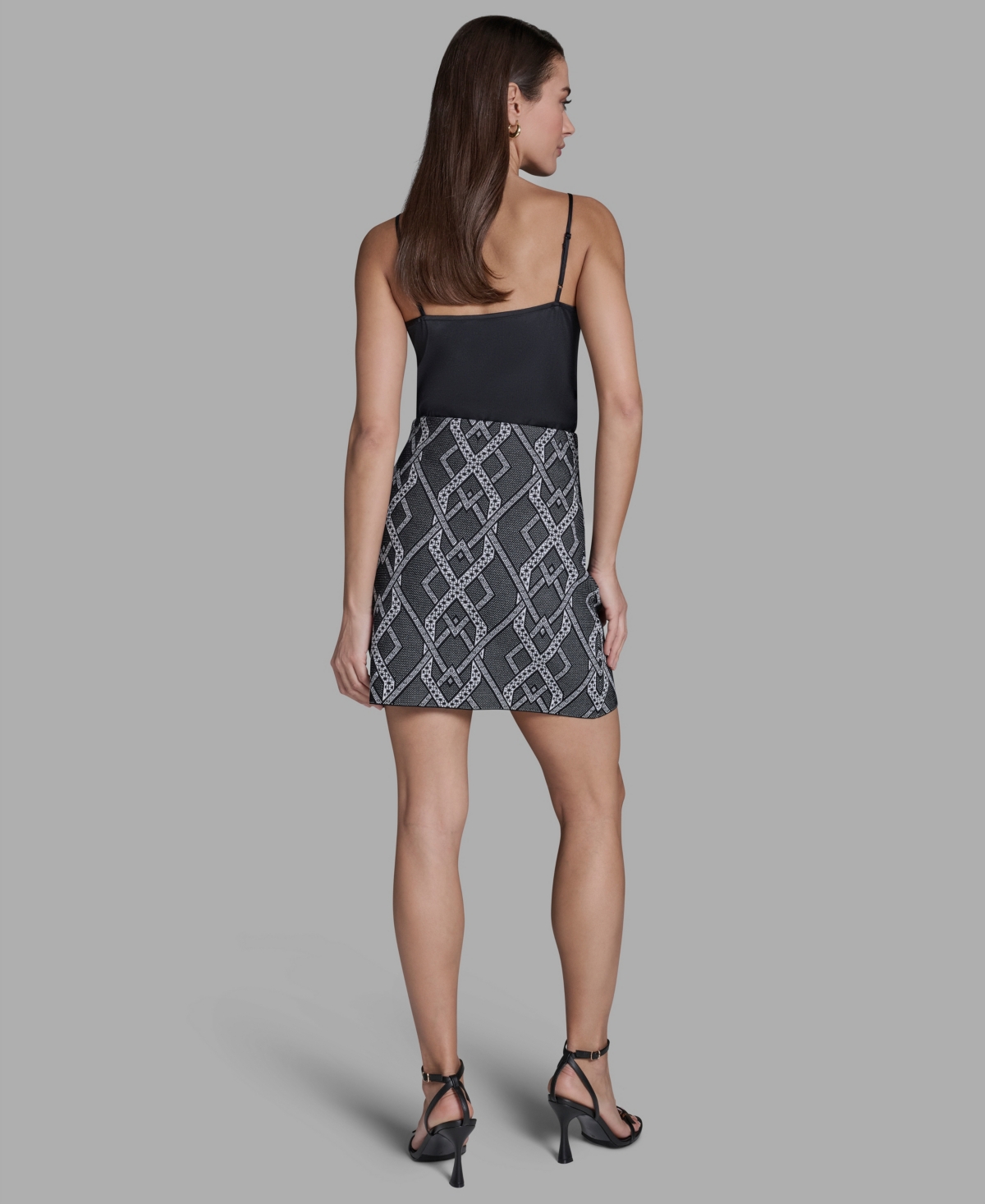 Bcbg Women's Printed Knit Pull-On Mini Skirt