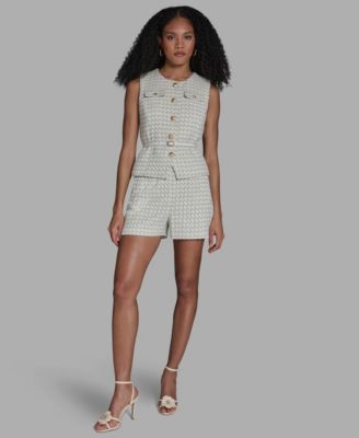 Women's Button-Front Belted Vest