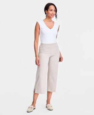 Women's Pull-On Cropped Wide-Leg Pants