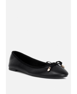 Womens Suzzy Bow Embellished Flat Ballerinas