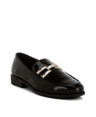 Womens Revanta Patent Faux Leather Loafers