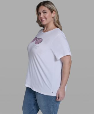 Plus Size Short-Sleeve Crew Neck Top