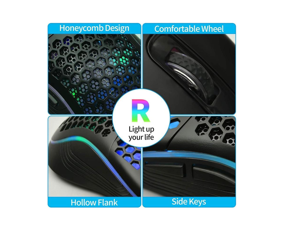 Risokeys Honeycomb Wired Gaming Mouse