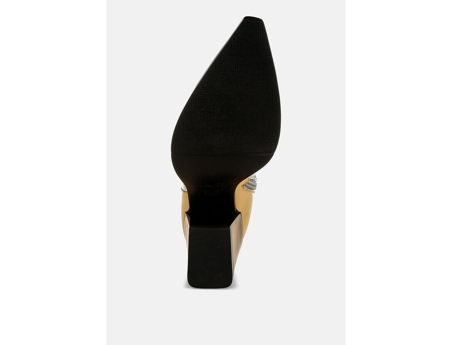 Женские ботинки London Rag Stemon Three Tone Block Heel, цвет: Чёрная искусственная кожа — фото 7