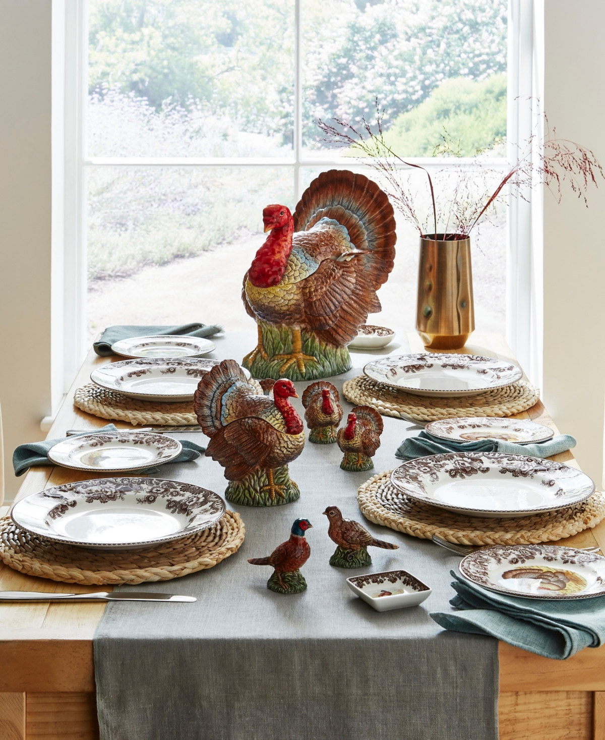Spode Woodland Turkey Octogonal Platter