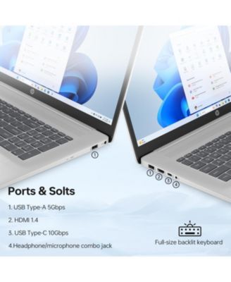 Essential 17.3" Premium Traditional Laptop Intel Core Ultra 5 255U 8GB RAM Intel Graphics 512GB SSD Storage Windows 11 Home HD+ 60Hz - Silver