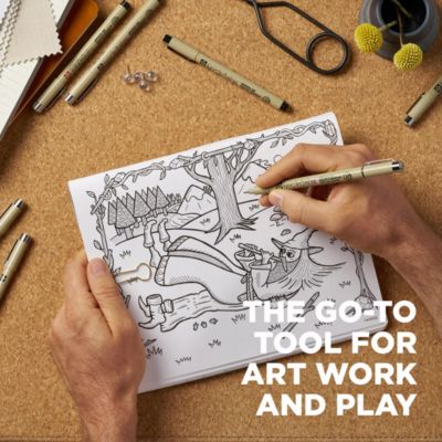 Pigma Micron Blister Card Ink Pen Set, Black, 8 Pack