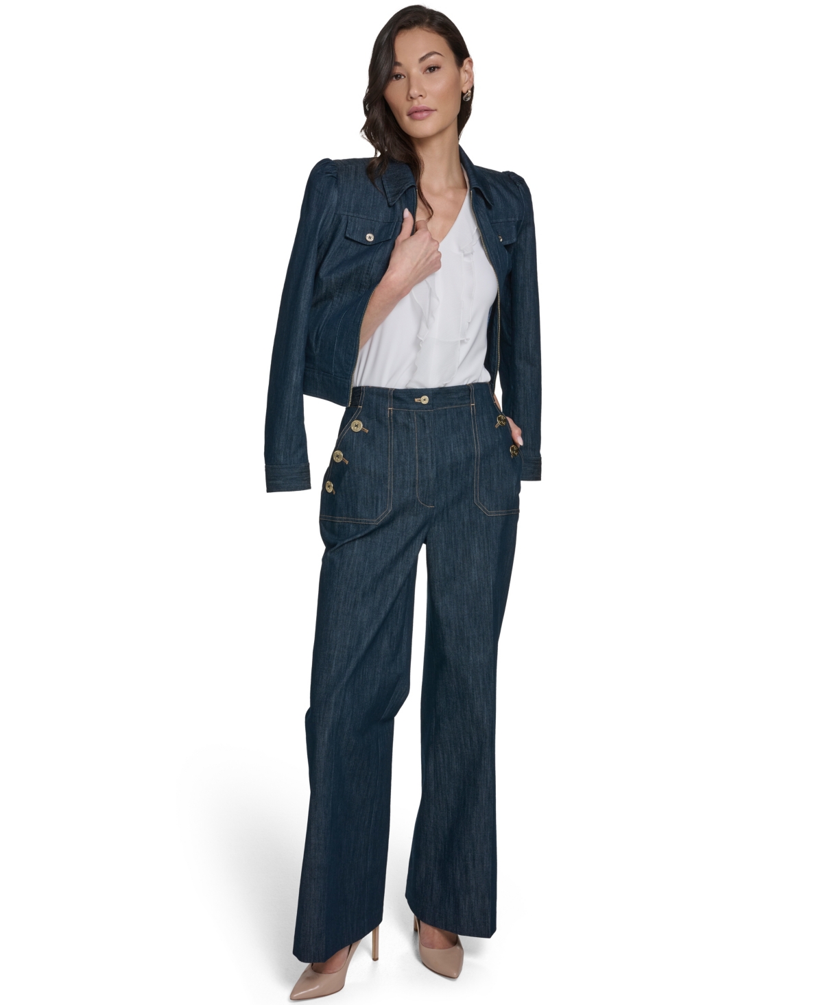 Tommy Hilfiger Women's Denim Zip Trucker Jacket