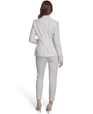 Women's Slim Fit Notch Collar Pinstripe Blazer