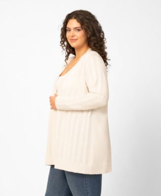 Plus Size  Open-Front Cardigan Sweater