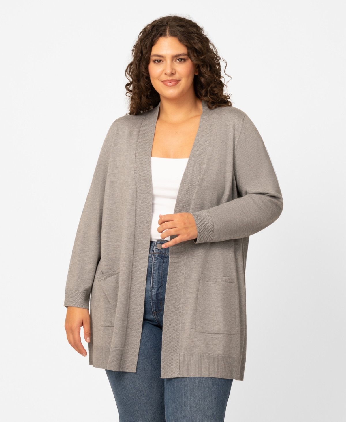 Melissa Paige Plus Open-Front Cardigan Sweater, Exclusively at Macy's