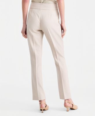 Women's Flat-Front Straight-Leg Pants