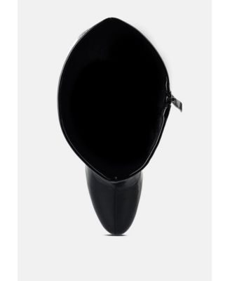 Womens Ecstasy Fantasy Heel Patchwork Knee High Boots