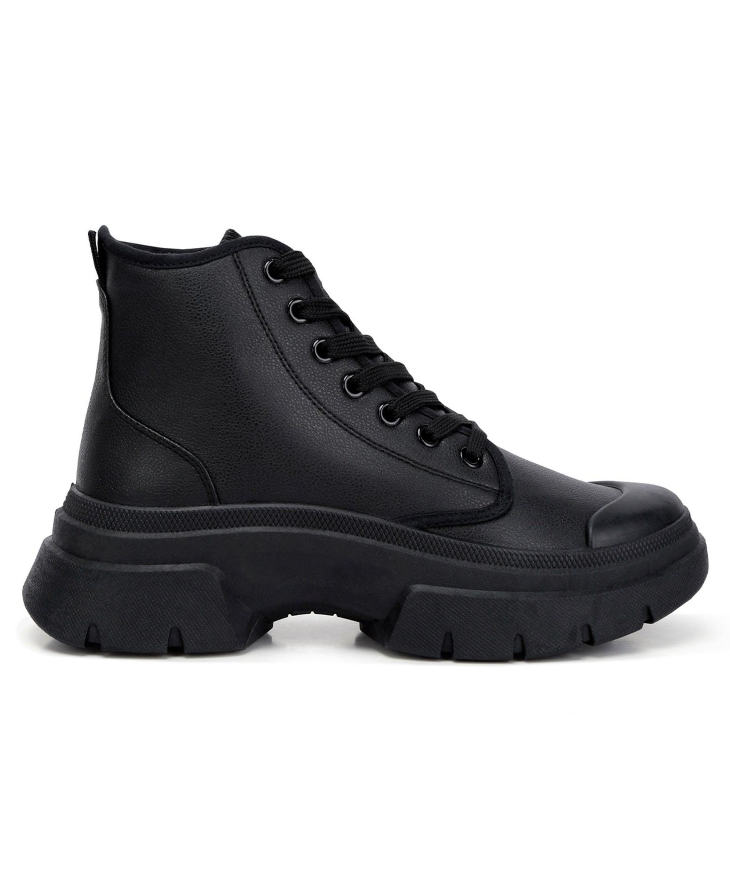 Женские ботинки London Rag Roxane Chunky Lace Up, цвет: Чёрная искусственная кожа — фото 5
