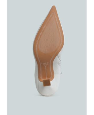 Womens Farnak Pleather Pointed Toe Ankle Boots