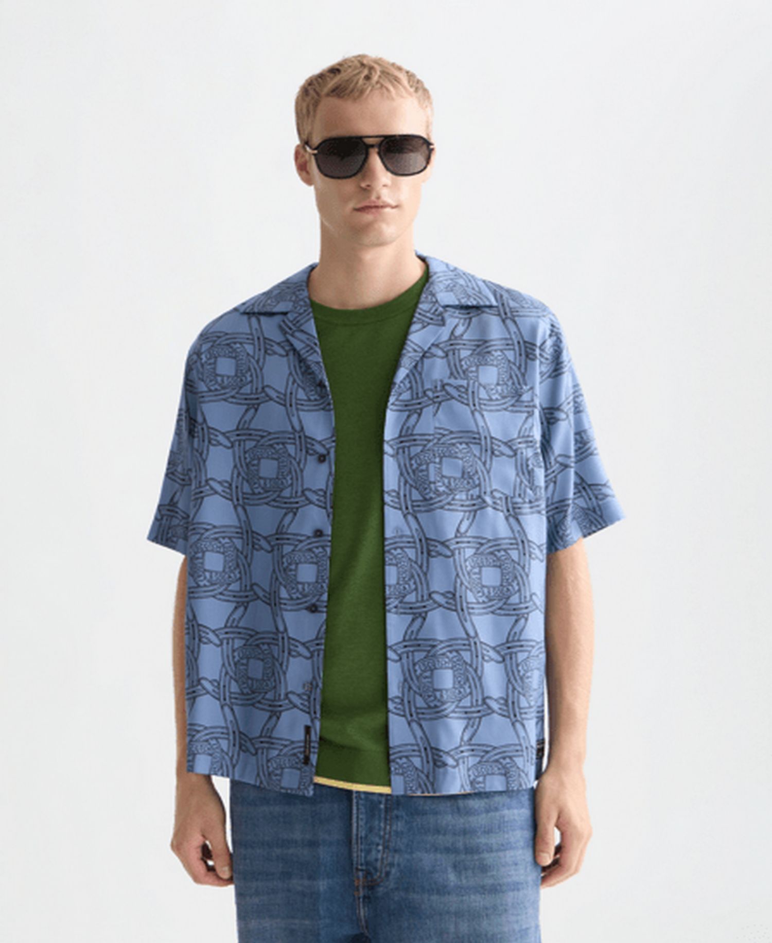 Men's Printed Short-Sleeve Shirt