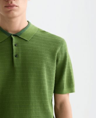 Men's Knitted Regular-Fit Polo T-Shirt