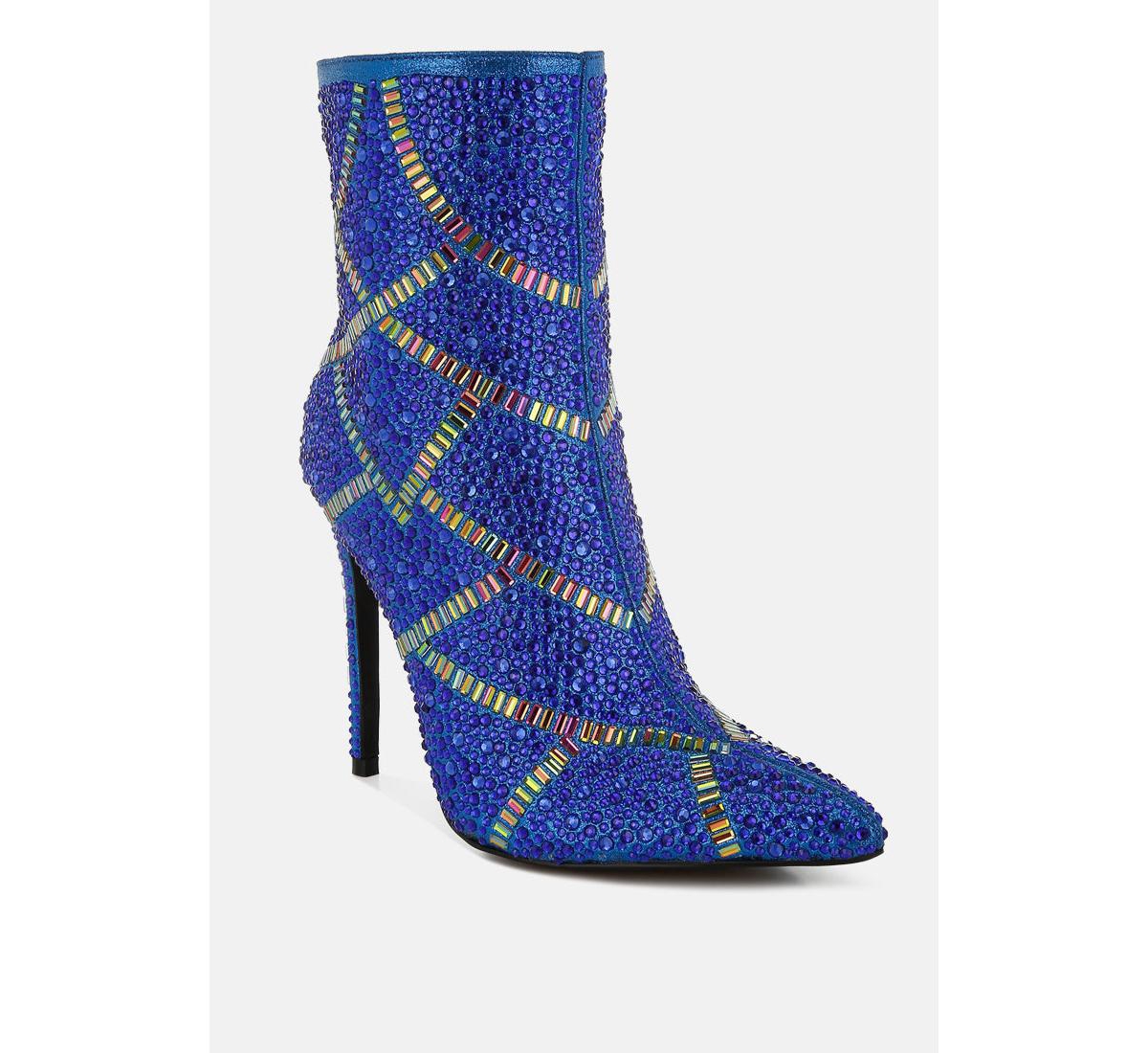 High Roller Rhinestones Embellished Stiletto Boots