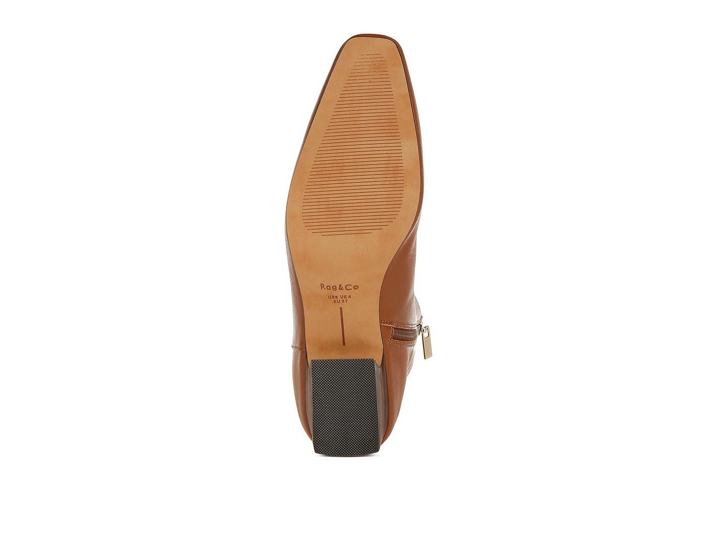Женские ботинки Rag & Co Obita Flared Heel Genuine Leather, цвет: Бежевый / Хаки — фото 7