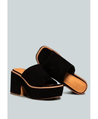 BARDOT Women Fine Suede Handcrafted Platform Slides