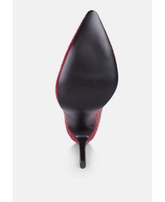 Womens Brinkles Weave Pattern High Heel Pumps