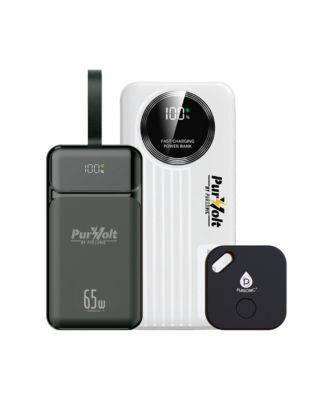 Power & Protection Bundle: 40,000mAh Power Bank, LED Fast Charger & Smart Tracker