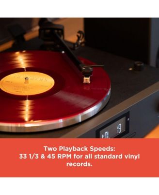 RadioShack Turntable With Professional Style 4001798: 3-Speed Vinyl Record Player FM, CD Player, USB, Bluetooth, Two Detachable Speakers Included