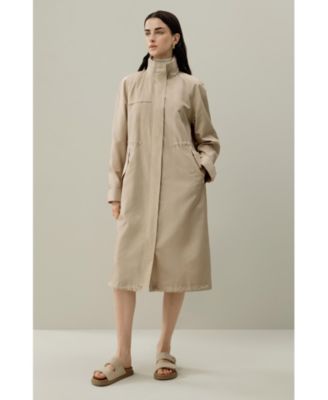 Women's Silk Taffeta Water-Repellent Urban Coat