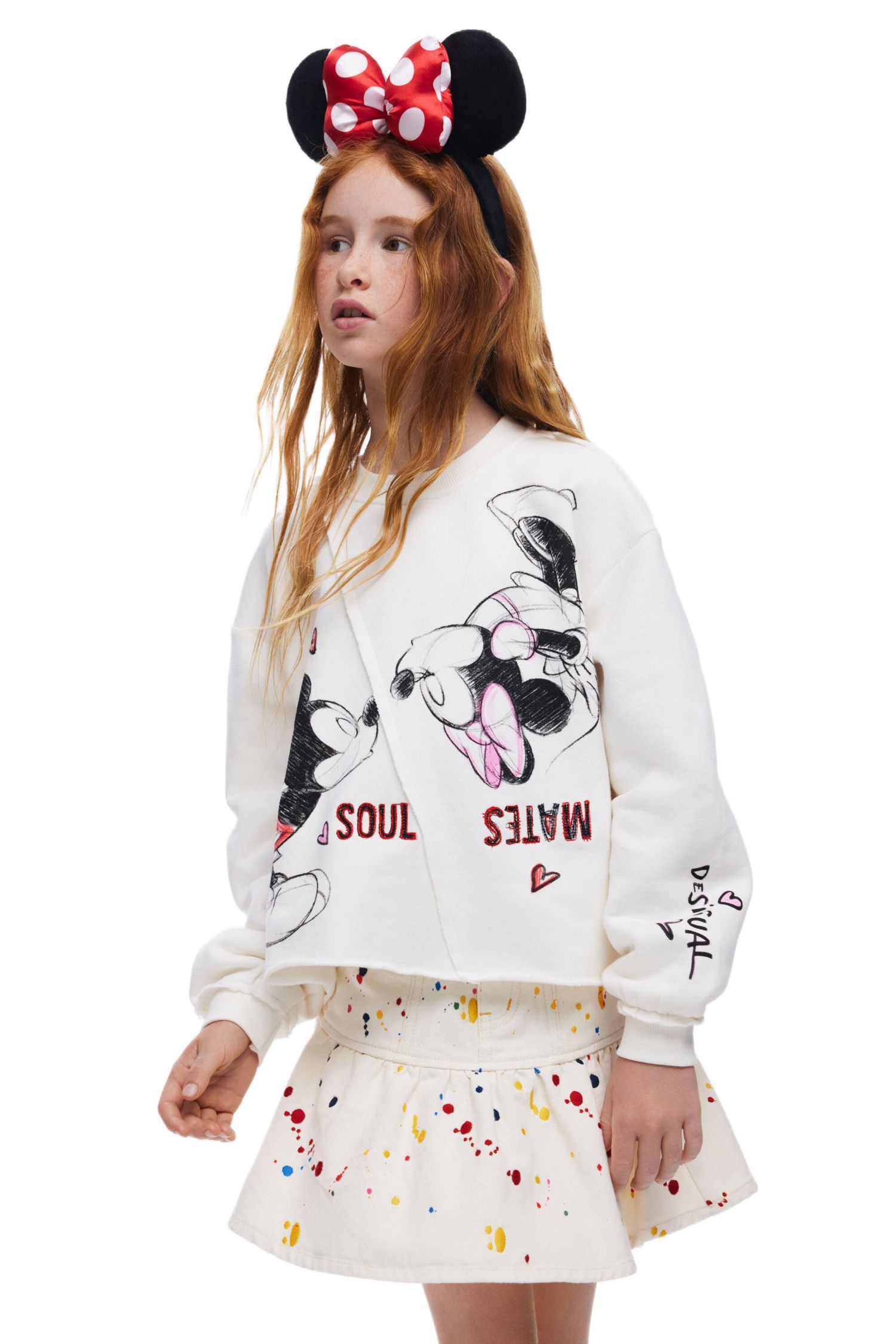 Girls's Mickey Mouse Kiss Sweatshirt