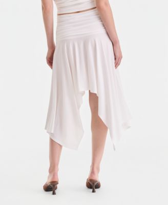 Women's Ruched Asymmetrical Skirt