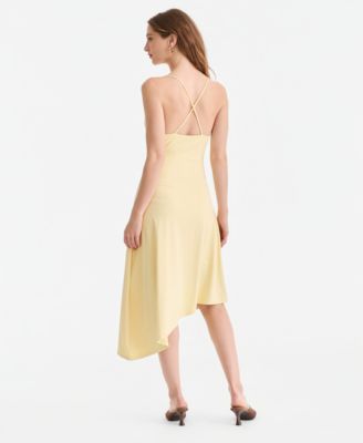 Women's Second Skin Asymmetric-Hem Slip Dress