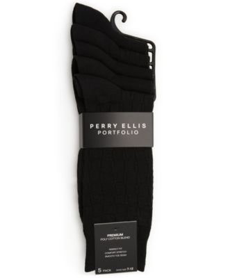 Men's Texture Mix Patterned Comfort Stretch Socks, 5-Pack