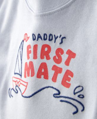 Baby Boys' Daddy's First Mate' Boat Print Bodysuit & Pants, 2-Piece Set