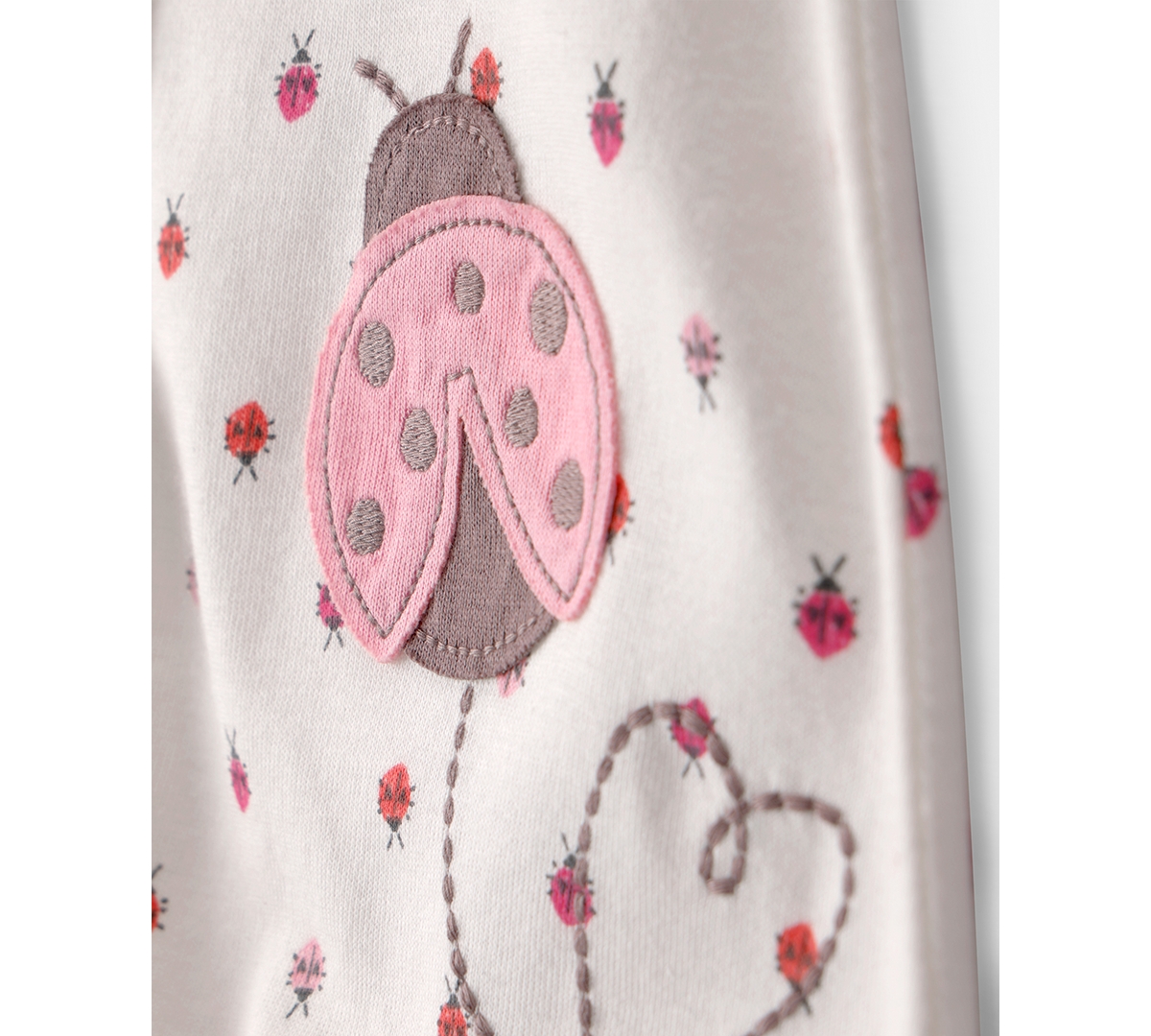 Carter's Baby Girls' Ladybug Print Flutter-Sleeve Romper