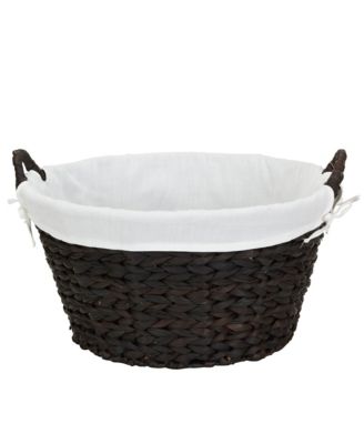 Round Wicker Laundry Basket with Handles