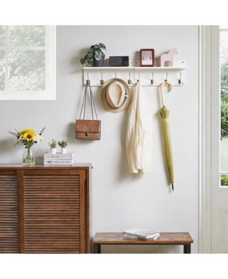 2-Pack Wall Organizer: Stylish, Sturdy, Easy Setup, Silver Gray Key Rack with Shelves