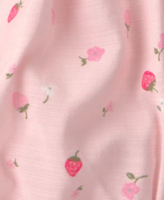 Baby Girls' Strawberry Print Sleeveless Romper