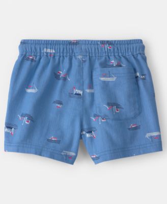 Girls' Toddler 2T- 5T Sailboat Twill Pull-On Shorts