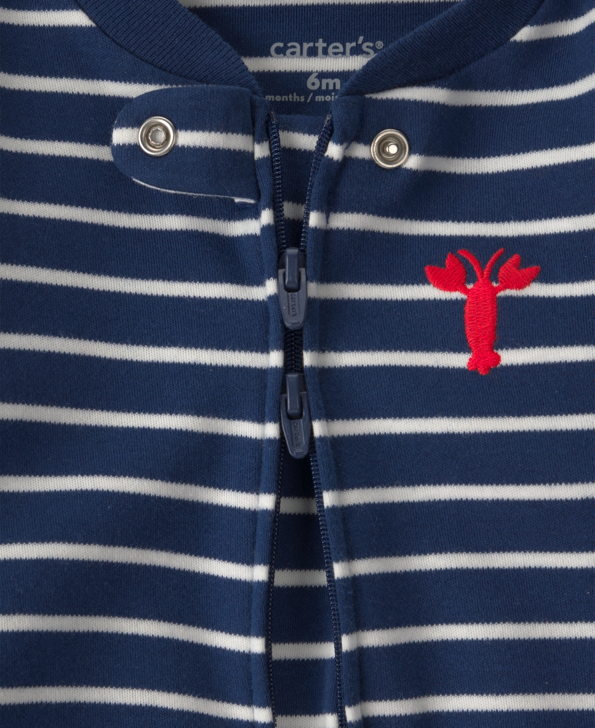 Carter's Baby Boys' Lobster Two-Way Zip One-Piece Pajama