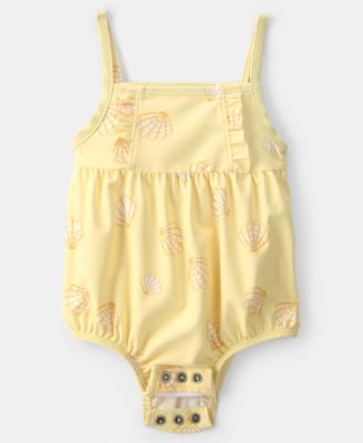 Baby Girls' One-Piece Shell Swimsuit
