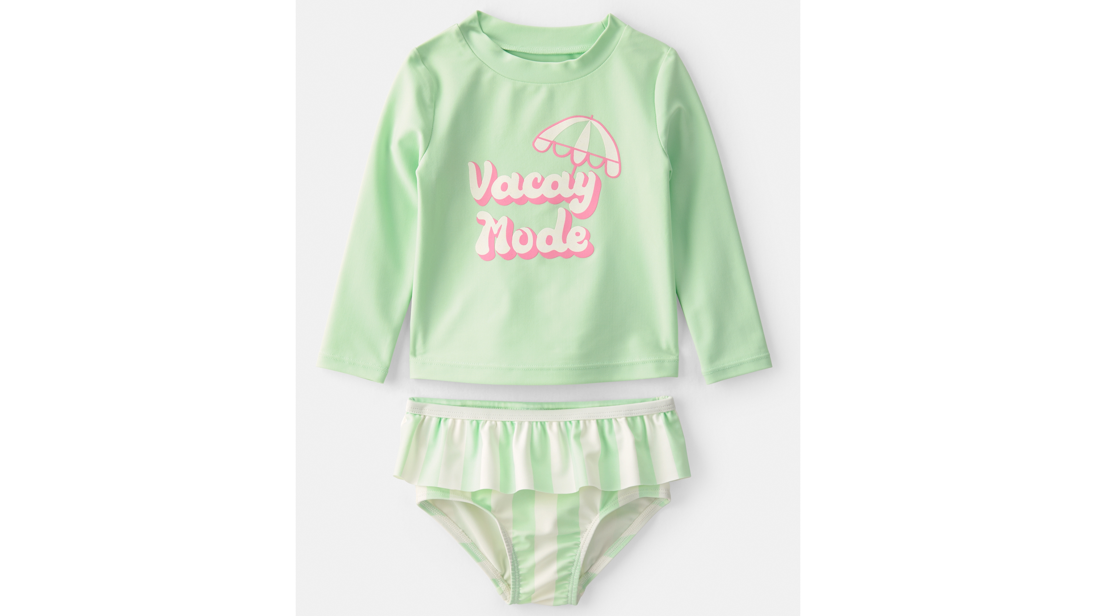 Carter's Baby Girls' Vacay Mode Rashguard Swimsuit, 2-Piece Set