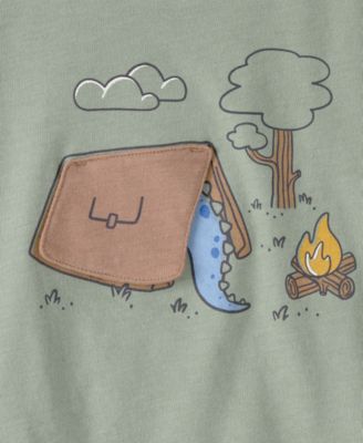 Boys' Toddler 2T-5T Camping Dinosaur Graphic T-Shirt