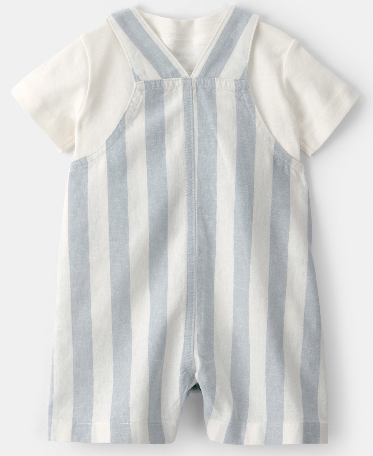 Carter's Baby Boys' Short-Sleeve T-Shirt and Stripe Romper, 2-Piece Set