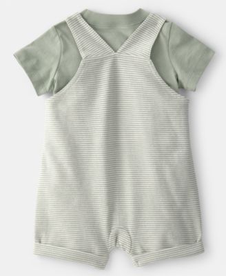 Baby Boys' Striped Top & Shortall, 2-Piece Set