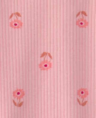 Baby Girls' Floral Sleeveless Bodysuit & Shorts, 2-Piece Set