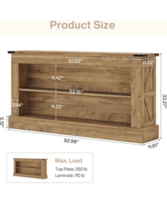 Farmhouse TV Stand for 70-Inch TV, 63" Entertainment Center with Storage, Modern Media Console Table